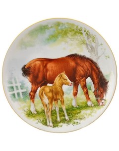 Тарелка декоративная 24 см настенная Лошади 1 158879 Leander