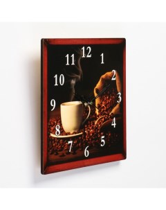 Часы настенные серия Кухня Ароматный кофе дискретный ход Соломон