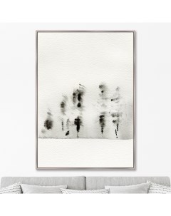 Репродукция картины на холсте Trees in the snow 2021г 75х105см Картины в квартиру