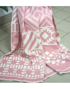 Одеяло шерстяное 15 2 спальное 3 пэчворк розовый Maktex
