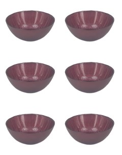 Набор салатников стекло Аксам Бургундская кувшинка диаметр 10см 6шт 16581 2 Akcam
