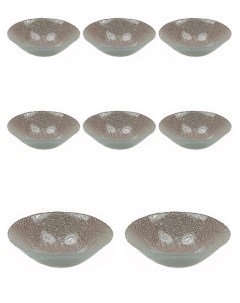 Набор салатников стекло Аксам Ривьера жемчуг диаметр 15см 8шт 15735 1 Akcam