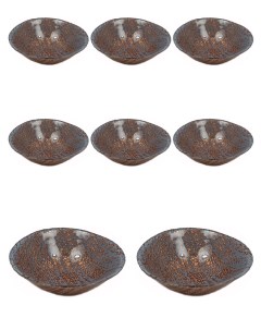 Набор салатников стекло Аксам Ривьера бронза диаметр 15см 8шт 15735 2 Akcam