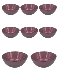 Набор салатников стекло Аксам Бургундская кувшинка диаметр 10см 8шт 16581 2 Akcam