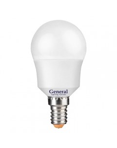 Лампа LED 7W E14 6500К шар General