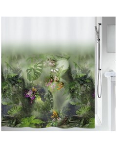 Штора для ванной Jungle 180х200 см 1020157 Зеленый Spirella