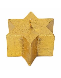 Свеча звезда декоративная Рустик 9x4 см золото Spaas