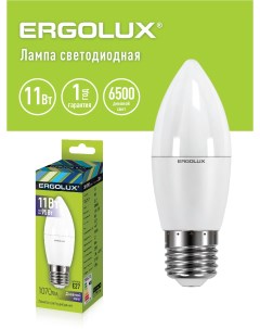 Лампа светодиодная LED C35 11W E27 6K Ergolux