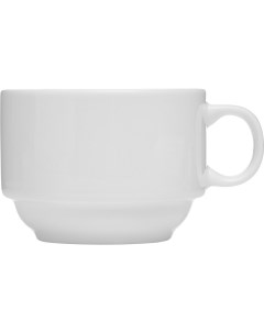 Чашка чайная 160мл 75х75х55мм фарфор белый Kunstwerk