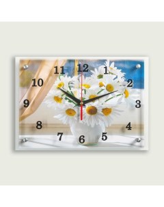 Часы настенные серия Цветы Ромашки 25х35 см Сюжет
