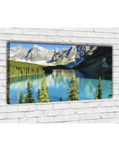 Картина на холсте Озеро под горой 60х100 см Ф288 с креплениями Добродаров