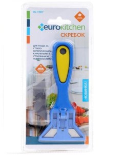 RS 19BY Скребок для чистки стеклокерамики синий желтый Eurokitchen