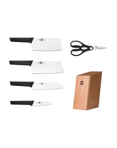 Набор стальных ножей HuoHou HU0058 RUS 6 Piece Kitchen Knife Set Lite черный Huo hou