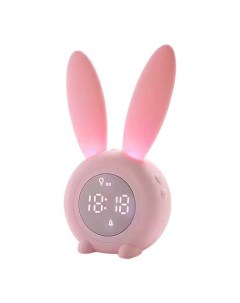 Часы будильник SM 7012 кролик розовый Soundmax
