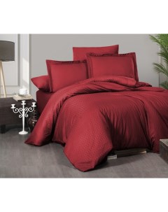 Комплект постельного белья CHACKERS RED хлопковый сатин люкс евро First choice