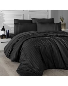 Комплект постельного белья NEW TREND BLACK хлопковый сатин люкс евро First choice