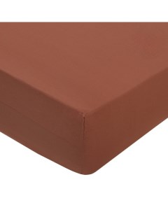 Простыня на резинке из поплина коричневый 200х200х20 Арт-дизайн