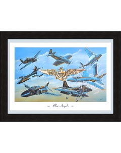 Пилотажная группа ВМС США Голубые Ангелы юбилейный плакат Rarita
