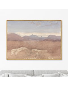 Репродукция картины на холсте A Mountainous View North Wales 1810г 75х105см Картины в квартиру