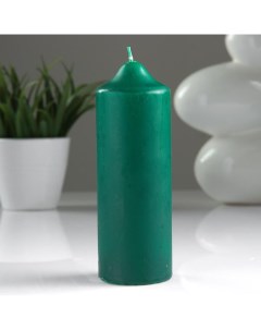 Свеча классическая 5х15 см зеленая Aroma home