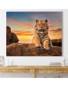 Картина на холсте Благородный тигр 52х66 см К0225 Добродаров
