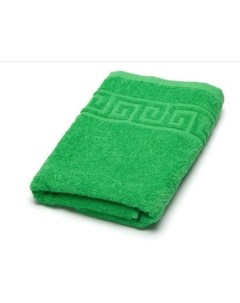 Махровое гладкокрашеное полотенце 50x90 см 380 г м2 Ярко зеленый Ивановотекстиль