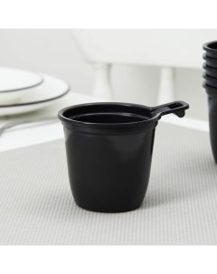 Набор одноразовых кофейных чашек 200 мл 6 шт цвет черный Nobrand