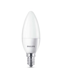 Светодиодная лампа Essential E14 8 Вт свеча матовая Philips