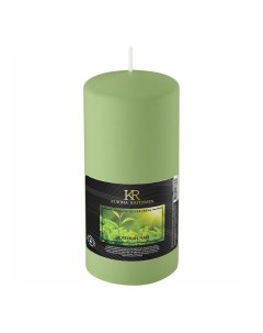 Ароматическая свеча цилиндрическая Зеленый чай 56 х 80 мм зеленая Kukina raffinata