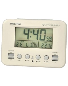 Цифровой будильник с термометром и отображением дней недели LCT100NR03 Rhythm