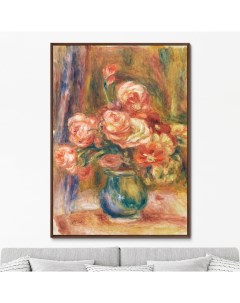 Репродукция картины на холсте Vase of Roses 1890г Размер картины 75х105см Картины в квартиру