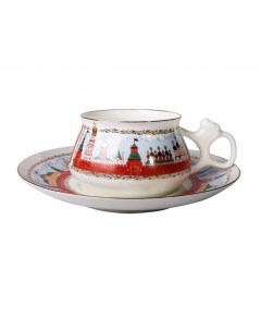 Чашка Ифз Билибина Московский Кремль с блюдцем 14 6 см 180 мл Imperial porcelain