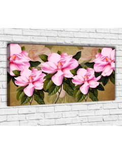 Картина на холсте Цветы 60x100 см с креплениями Ф0242 Добродаров
