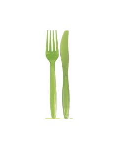 Ножи и вилки зеленые 10 10 штук Duni