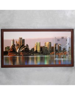 Часы картина настенные серия Город Сиднейский театр 50 х 100 см Сюжет