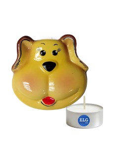 Арома увлажнитель керамический Собака 10 5х12 см свеча в гильзе Elg