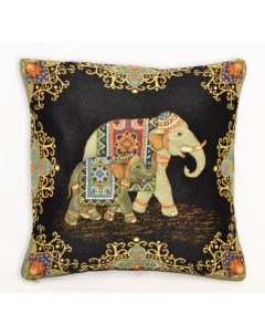 Наволочка Декоративная Гобеленовая 32х32 Индийский слон спокойствие Студия текстильного дизайна