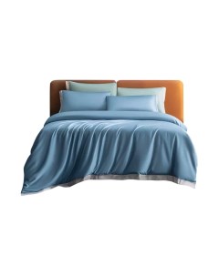 Комплект постельного белья из хлопка Super Soft Cotton Flow Kit 100S Blue Deep sleep