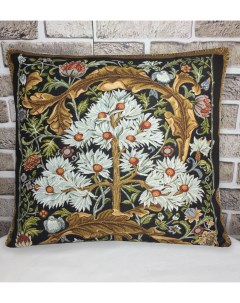 Наволочка Декоративная Гобеленовая 45х45 Лесные цветы Хризантемы Студия текстильного дизайна