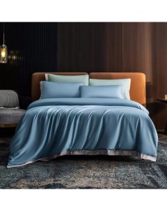 Комплект постельного белье из хлопка Super Soft Cotton Flow Kit 100S Blue Deep sleep