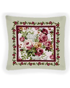 Наволочка Декоративная Гобеленовая 45 45 Вдохновение розы беж Студия текстильного дизайна