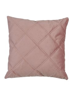 Подушка декоративная на молнии со съемной наволочкой из велюра 40х40 см розовый Chiedocover