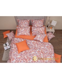 Комплект постельного белья Эмилия оранж 1 5 спальный Хлопковый край