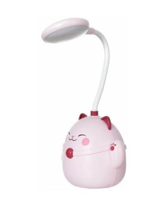 Настольная лампа Манэки LED 3Вт АКБ USB розовый Risalux