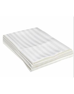 Простынь сатин страйп 1х1 белый размером 270х275 упаковка 5 штук Hotel текстиль
