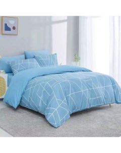 Комплект постельного белья Bed Sheets Line Blue Como living