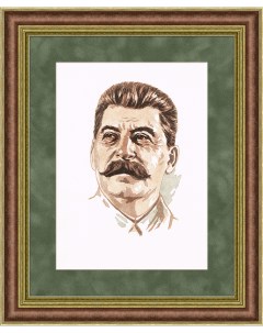 Сталин плакат 50 х авторская ксилография Rarita