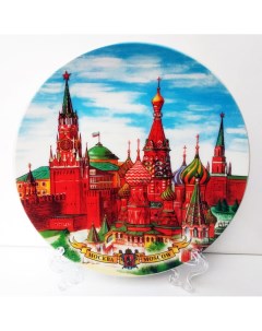 Декоративная тарелка Москва Городские виды 15x15 см Семейные традиции
