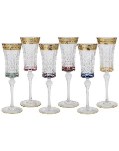 Бокалы для шампанского Флоренция Ассорти 150 мл 6 шт 292036 Same crystal