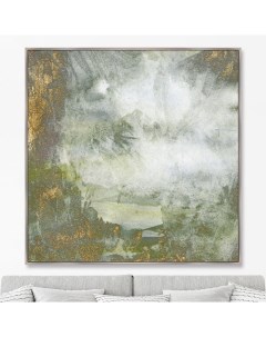 Репродукция картины на холсте Lake deep in the jungle Размер картины 105х105см Картины в квартиру